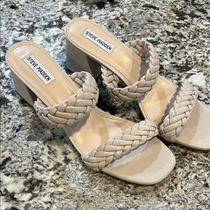Steve Madden Women's Braided Strap Sandals - Cream